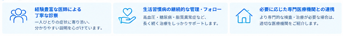 当院の内科の特徴